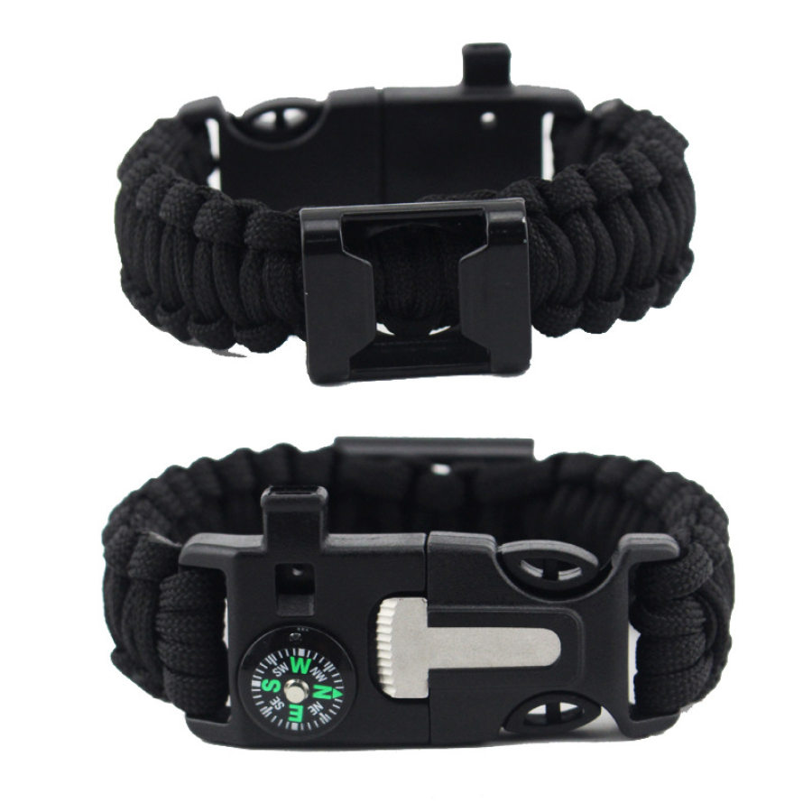 

Outdoor mountaineering whistle flint knitting Bracelet