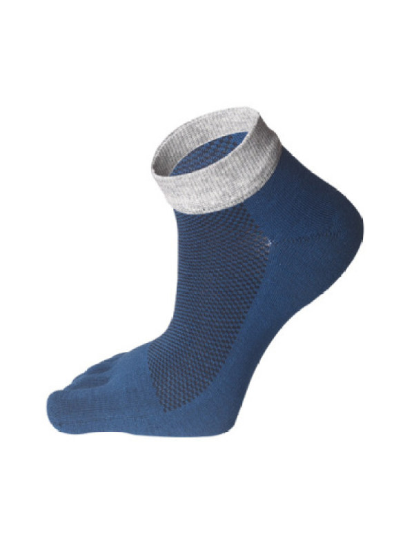 Medium thick color blocking mesh breathable split toe socks