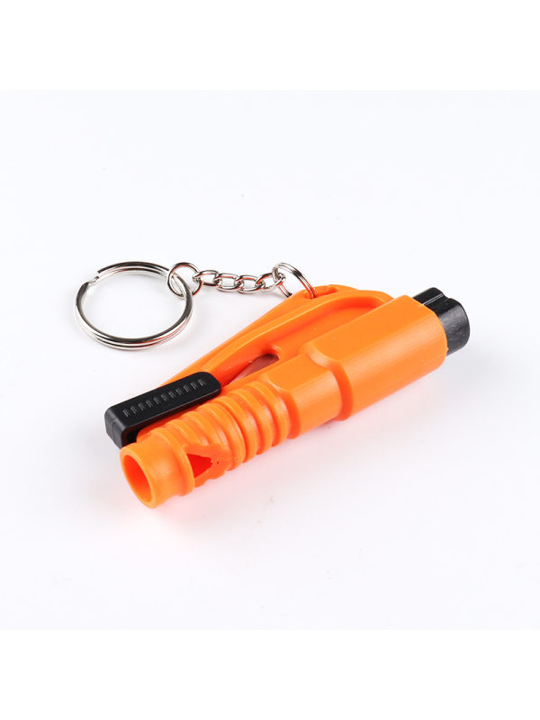 Three in one mini safety hammer push type one second window breaker keychain car escape hammer