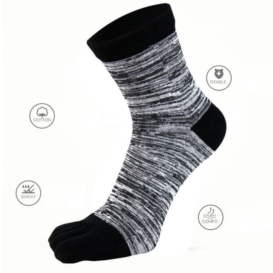 

Men's cotton high waist ethnic five-finger socks