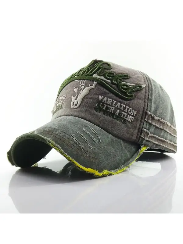 Old Bull Head Explosive Baseball Cap Washed Hat Sun Hat Baseball Cap Sun Hat Men and Women - Plazabery.chimpone.com 