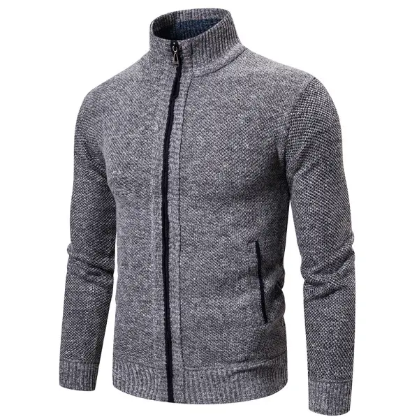 Men's outdoor breathable knitted sweater jacket - Sanhive.com 