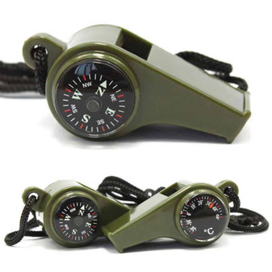 

Outdoor Thermometer Compass Multi-function Boom Whistle