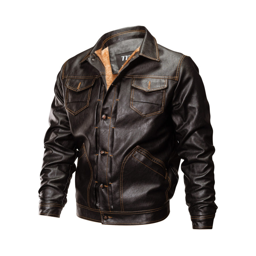

Mens outdoor multi-pocket retro jacket