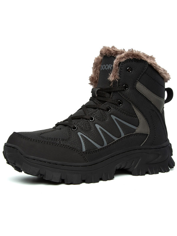 Men's outdoor winter plush tactical boots