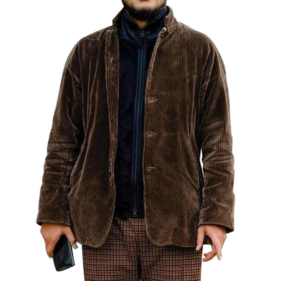 

Mens outdoor solid color warm jacket