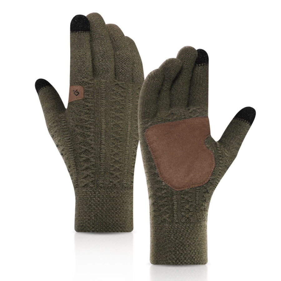 

gants chauds en tricot d'hiver et en velours