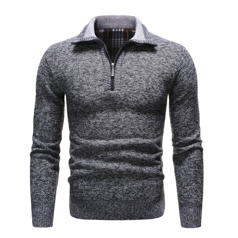 Mens Outdoor Plus Fleece Chic Warm Knitted Sweater