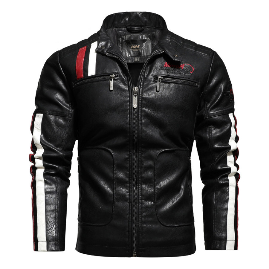 

Motorcycle leather racing suit PU jacket