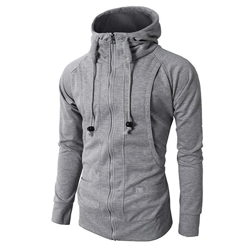 Men's Outdoor Stand Collar Chic Hooded Long Sleeve Jacket