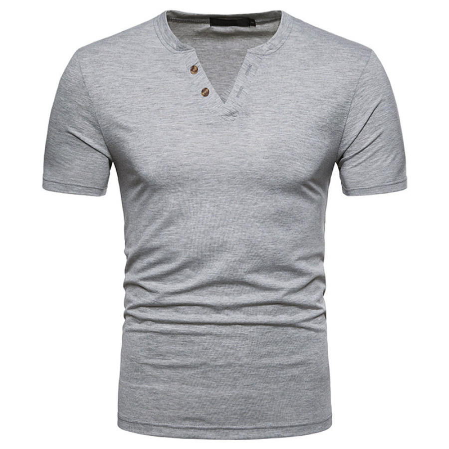 

Men's outdoor V-neck short sleeve T-shirt