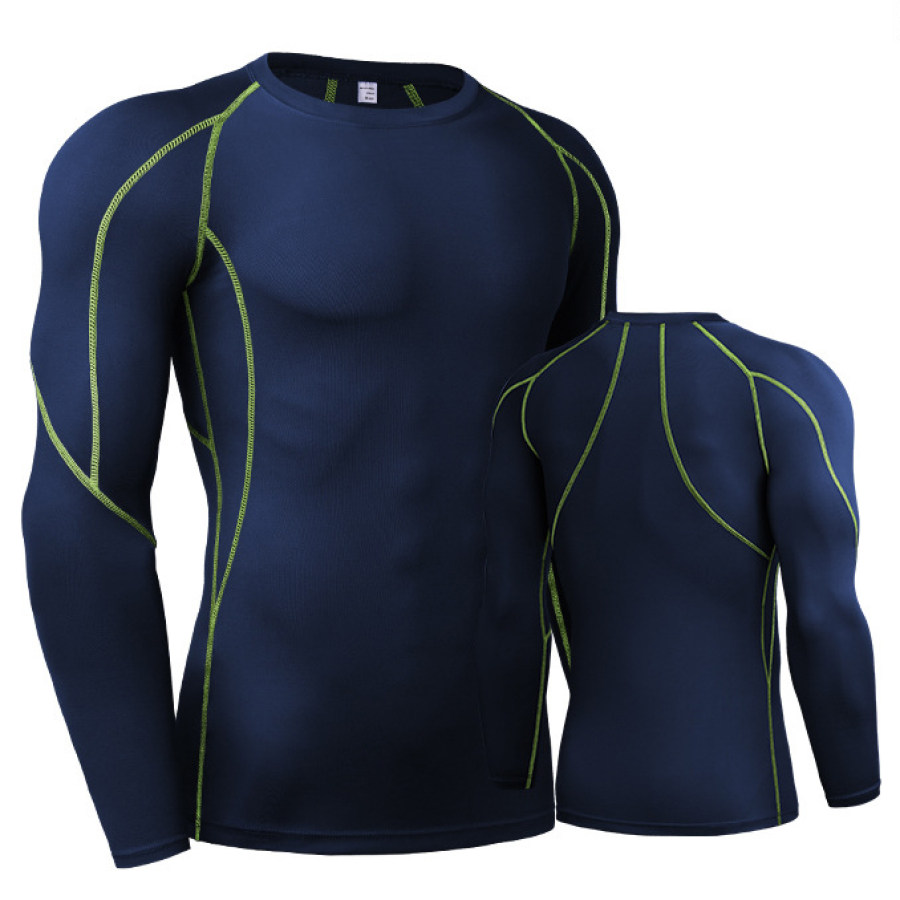 

Men's outdoor fitness running stretch T-shirt