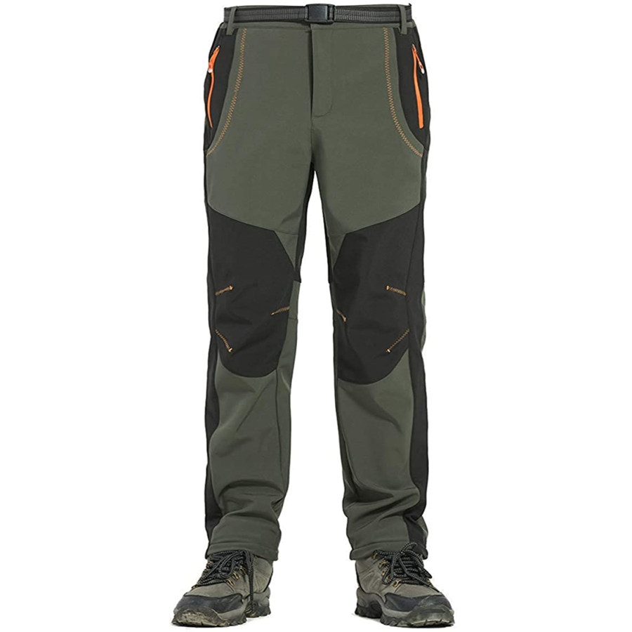 

Men's outdoor sports windproof waterproof warm and breathable color matching pants