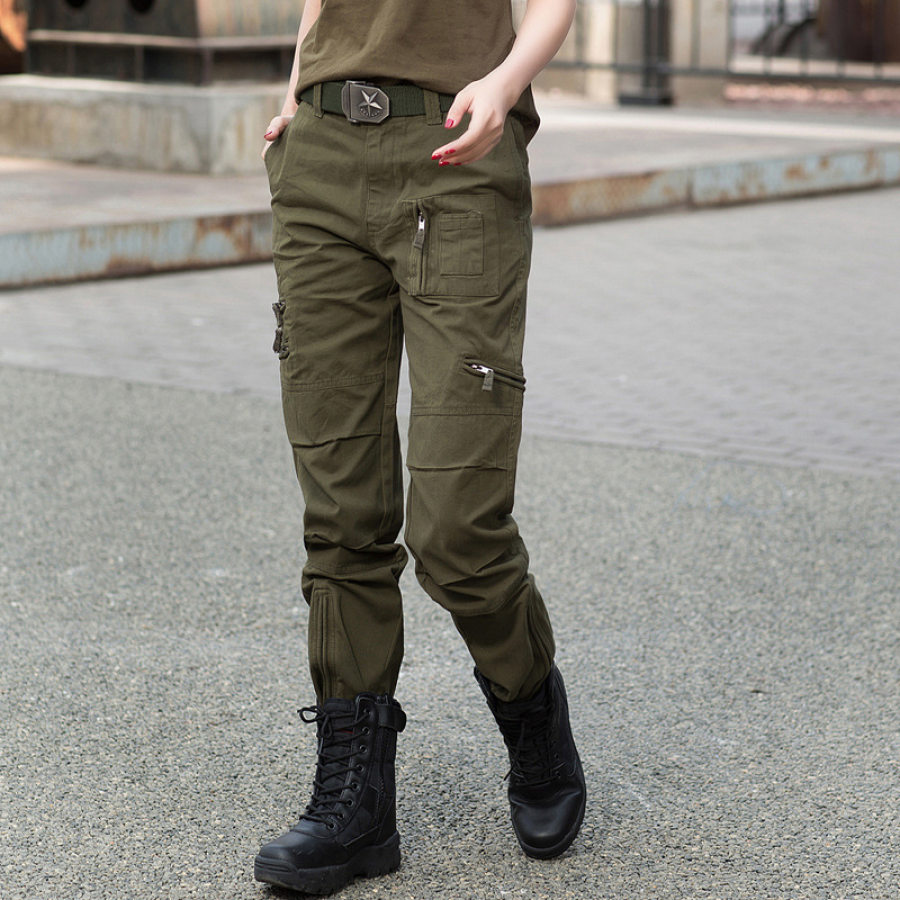 

Womens outdoor tactical multi-pocket pants