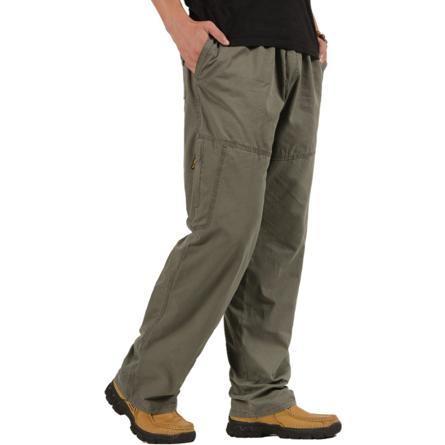 

Men's loose casual multi-pocket trousers