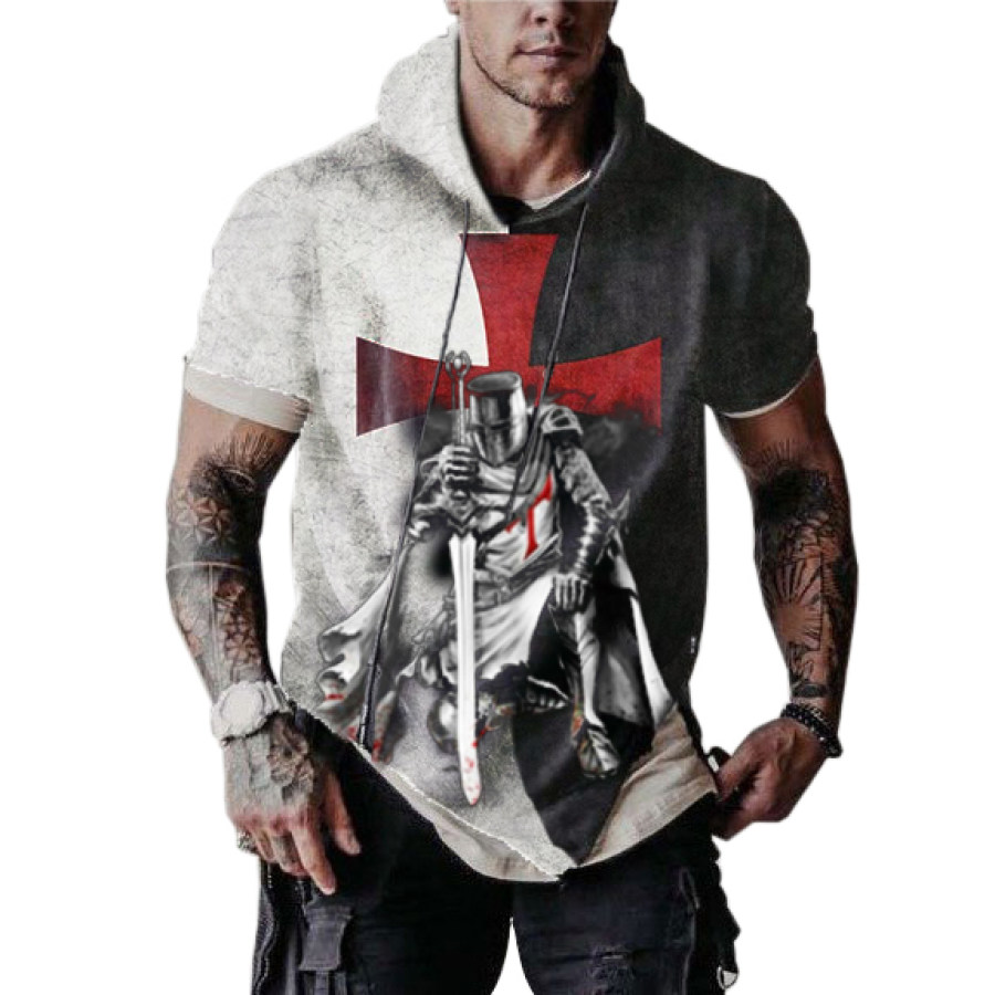 

Mens Spring and Summer Printed Casual Hoodie