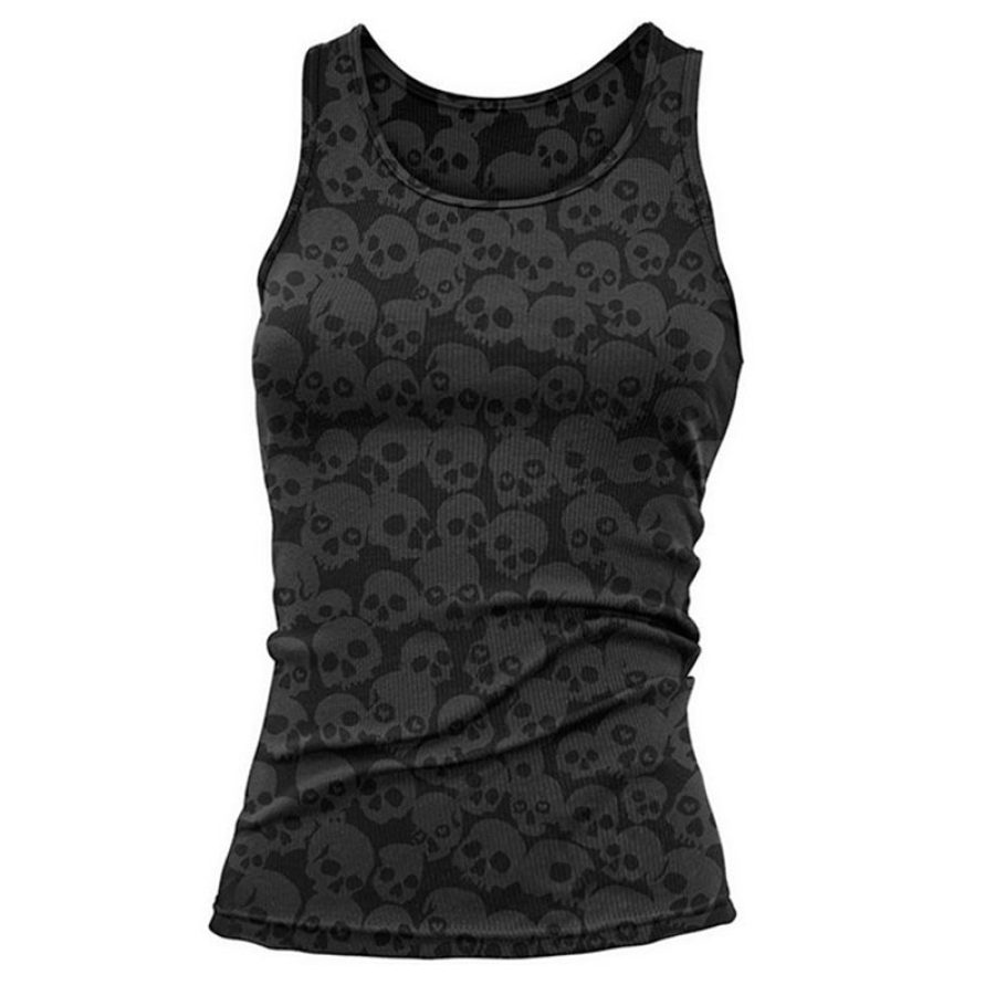 

Womens skull print vest