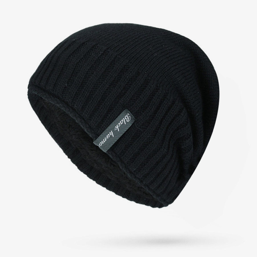 

Men's velvet warm knitted hat