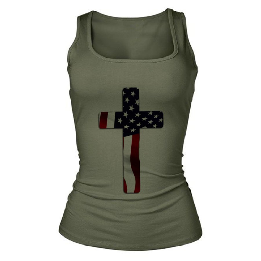 

Womens flag print vest