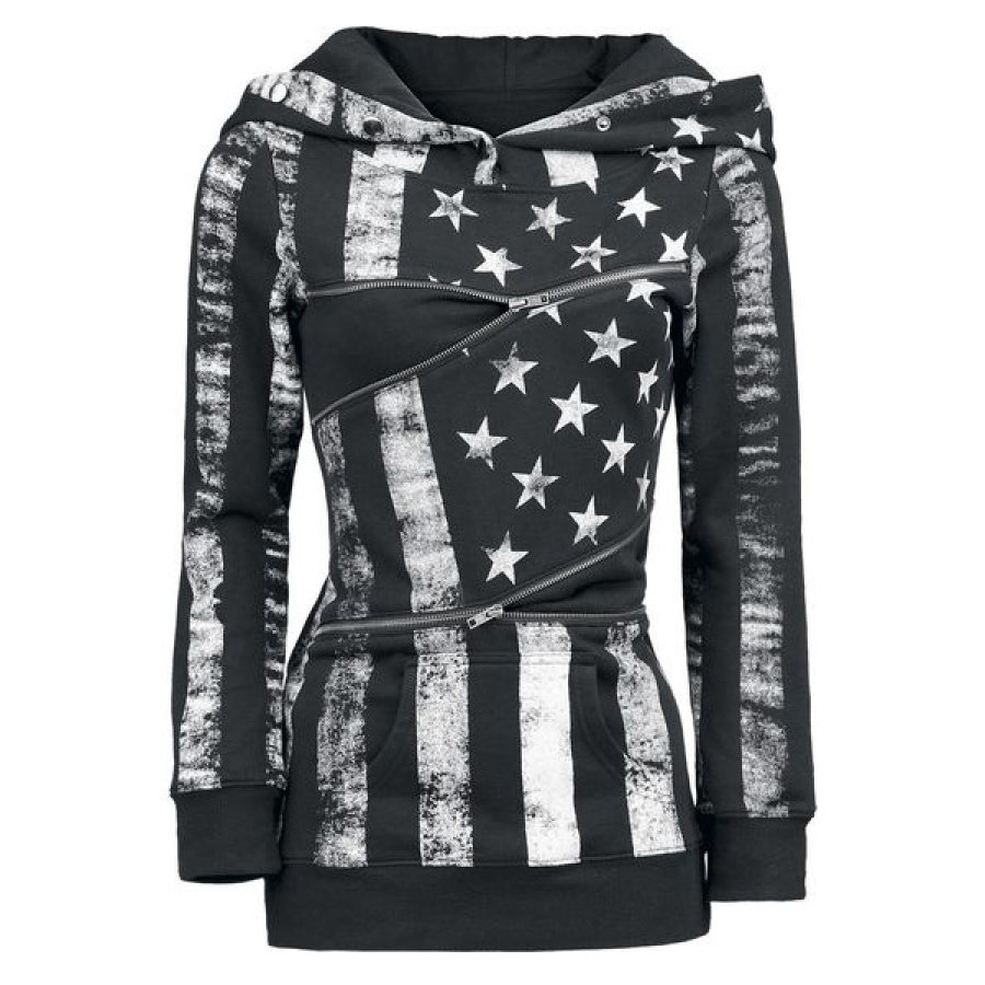 

Womens printed hooded sweatshirt