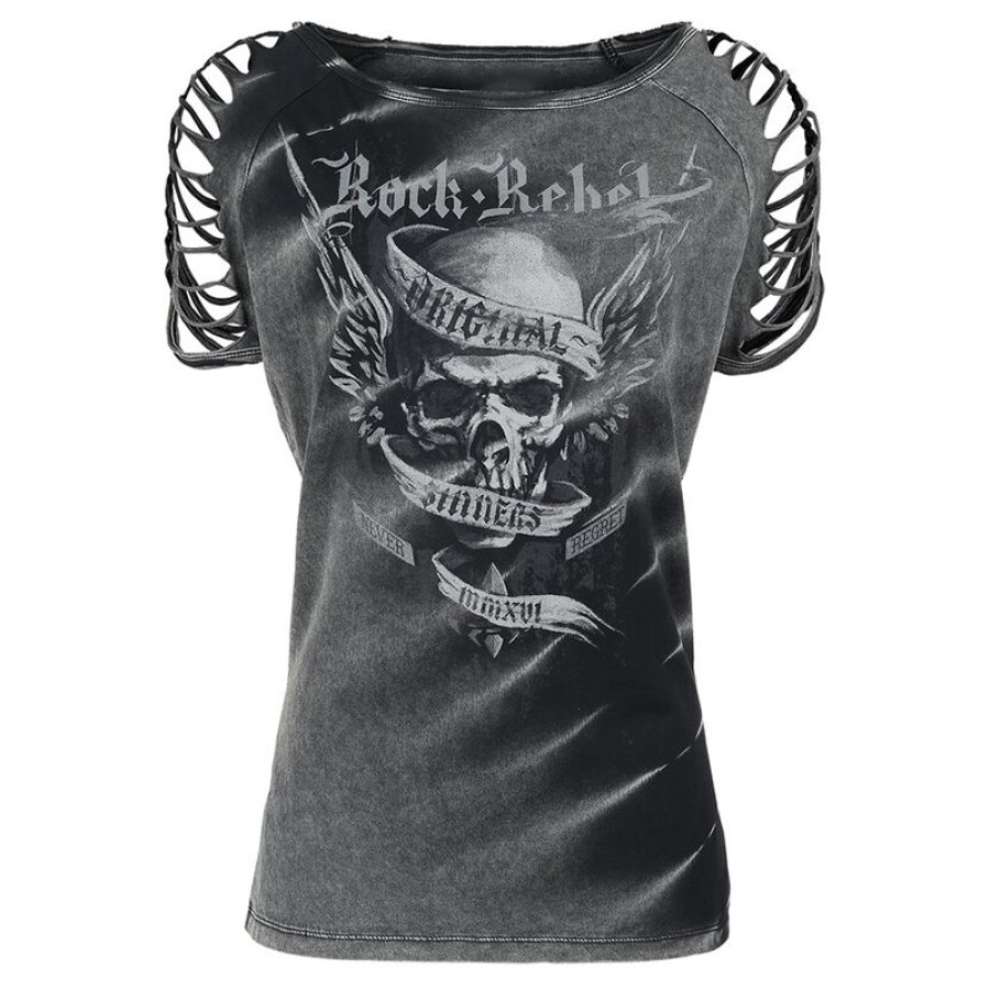 

Womens printed cutout T-shirt