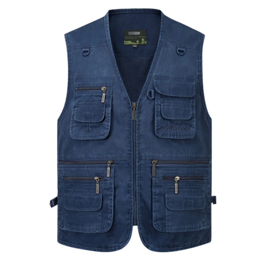 

Outdoor multi-pocket ripstop vest