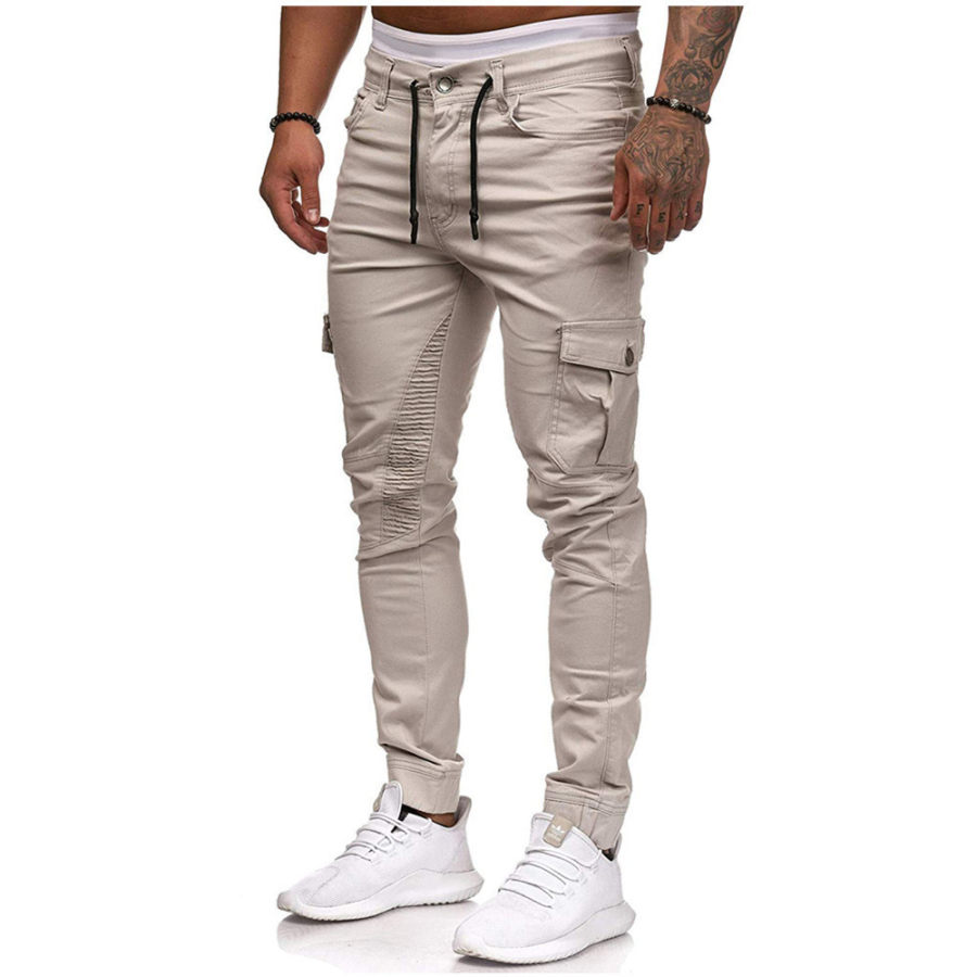 

Casual retro mens multi-color sweatpants