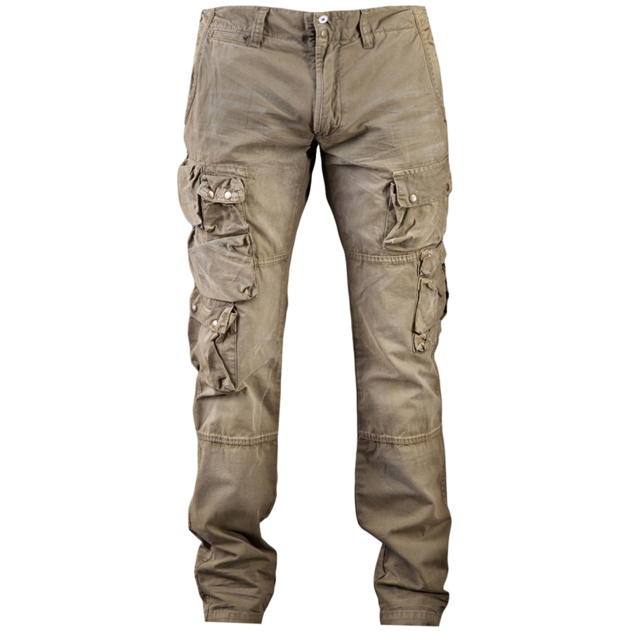 

Men's outdoor casual retro multi-pocket trousers