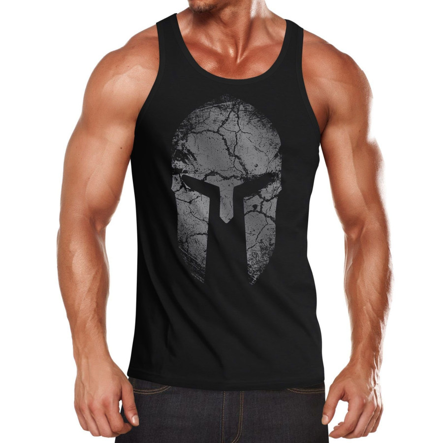 

Men's sports and fitness printed vest