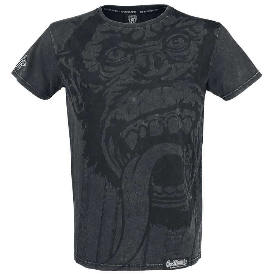 

Men's retro casual training suit short-sleeved T-shirt