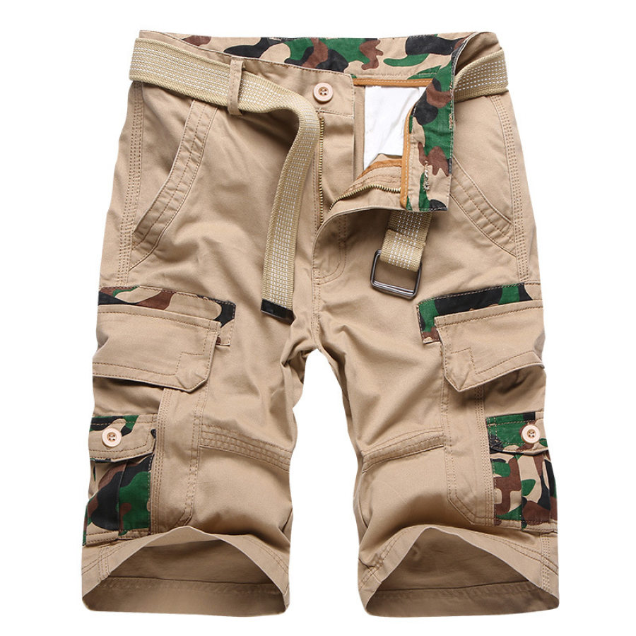 

Men's outdoor sports loose casual camouflage multi-pocket cargo shorts
