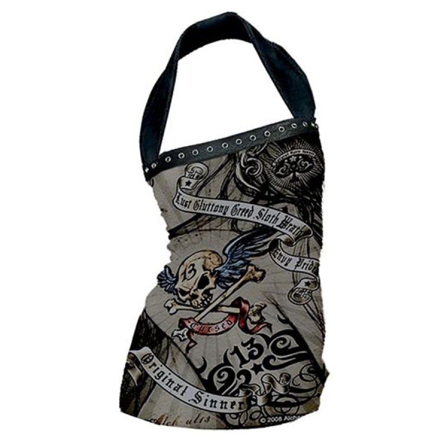 

Women's skull print casual vest