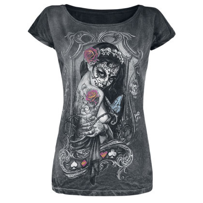 Womens casual printed short-sleeved T-shirt