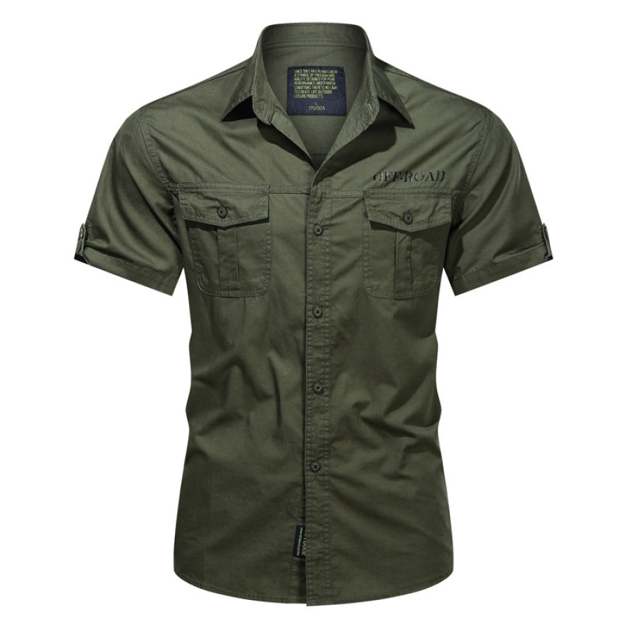 

Men's outdoor casual cotton short-sleeved tactical shirt