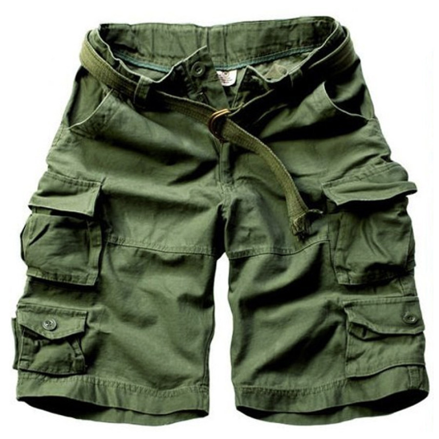 

Men's casual loose multi-pocket cargo shorts