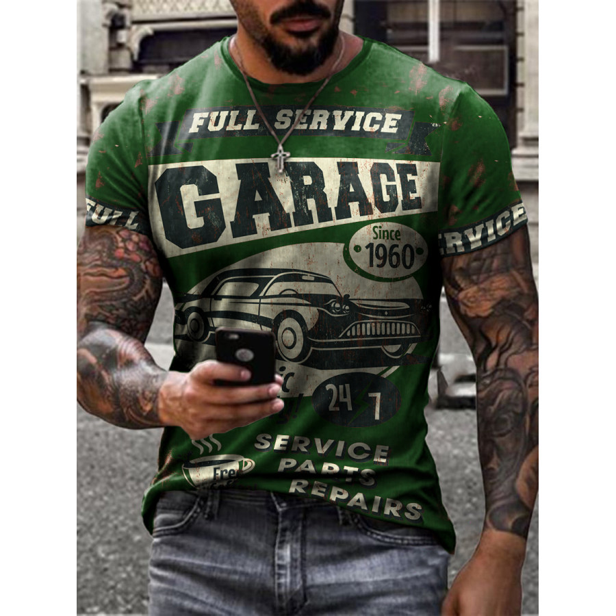 

Retro-Servicebereich Autoreparaturdruck T-Shirt