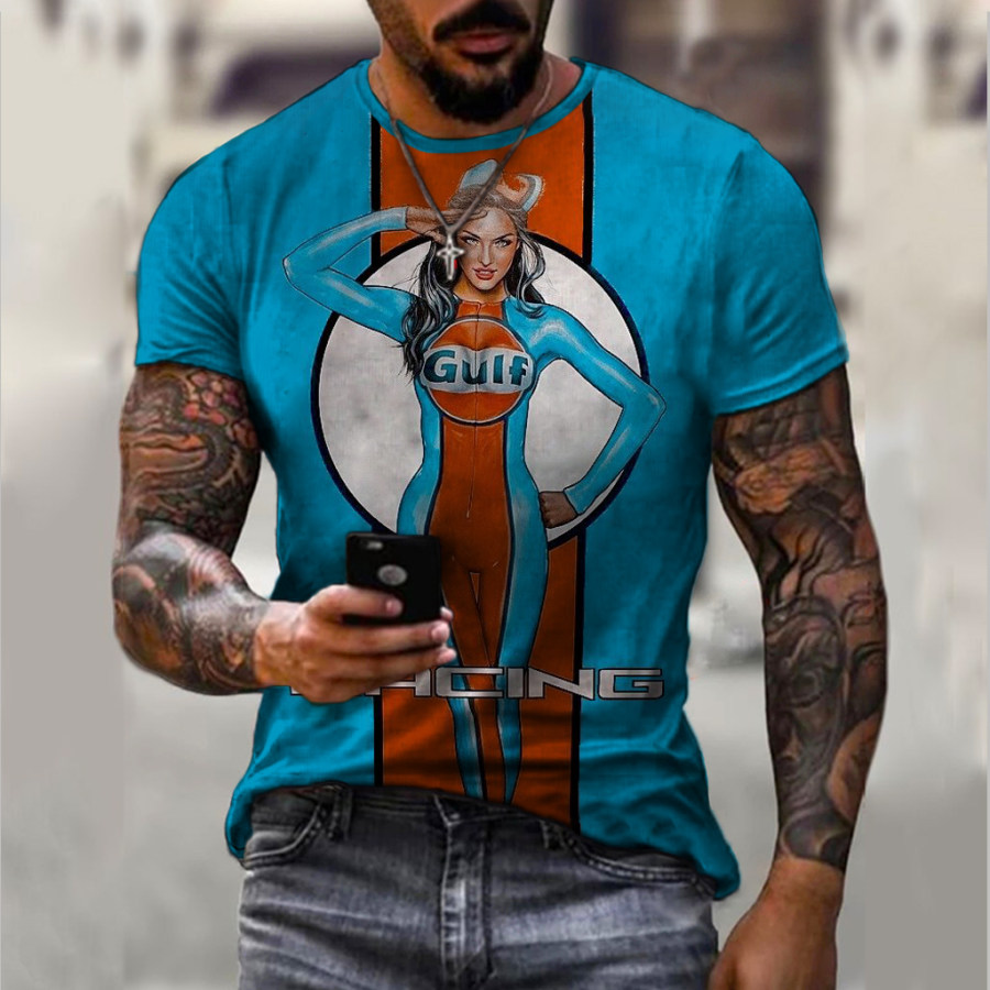 

Vintage engine oil print T-shirt