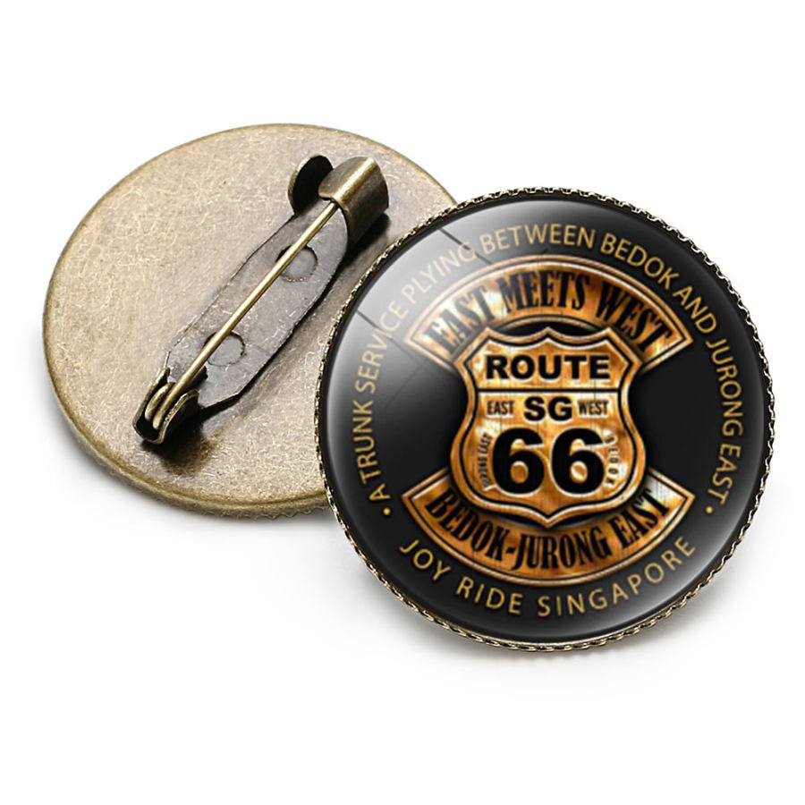 

Vintage Route 66 crystal brooch
