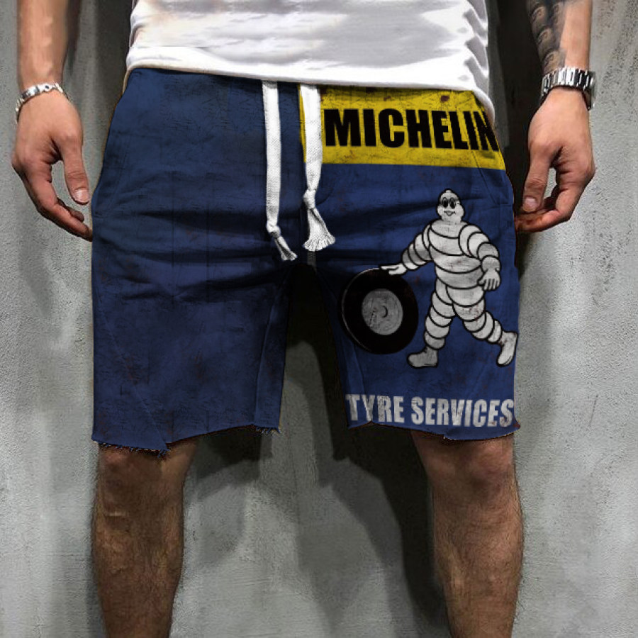 

Retro tire print shorts