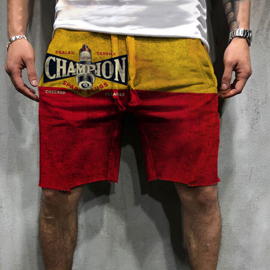 

Retro casual contrast shorts