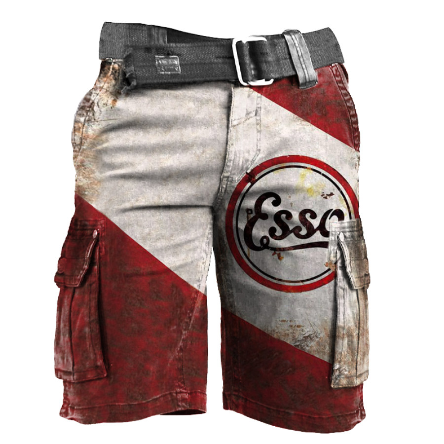 

Mens outdoor tactical motor oil print short
