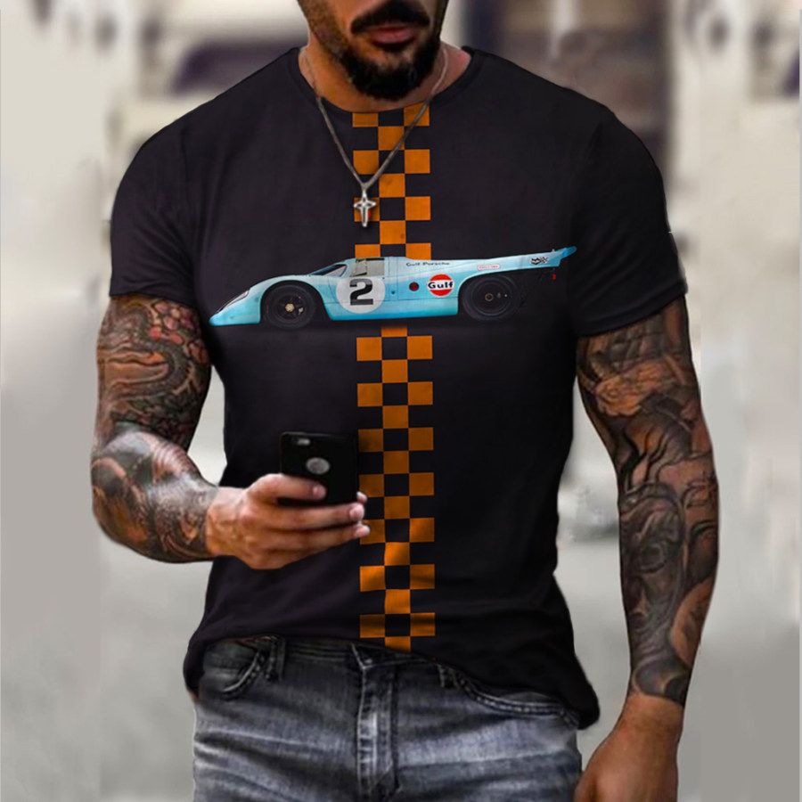 

Vintage Motor Oil Logo Print T-shirt
