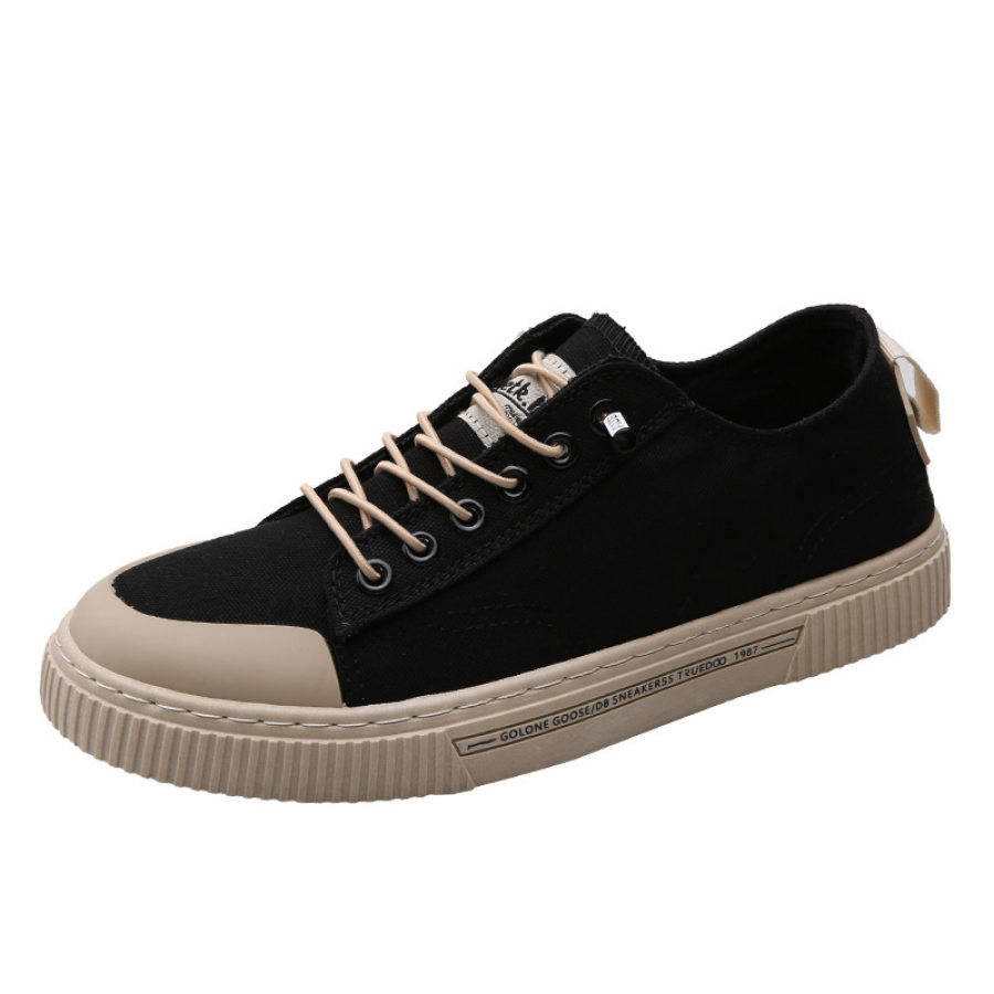 Men's casual breathable low-top canvas shoes