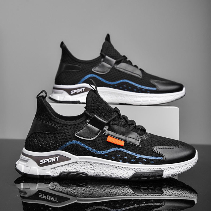 Men's casual lace-up breathable sneakers