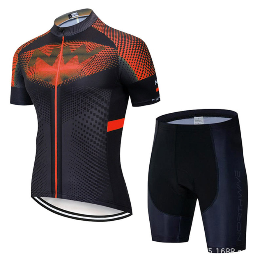 

Men's And Women's Thin Breathable Summer Short-sleeved Cycling Jersey Suit