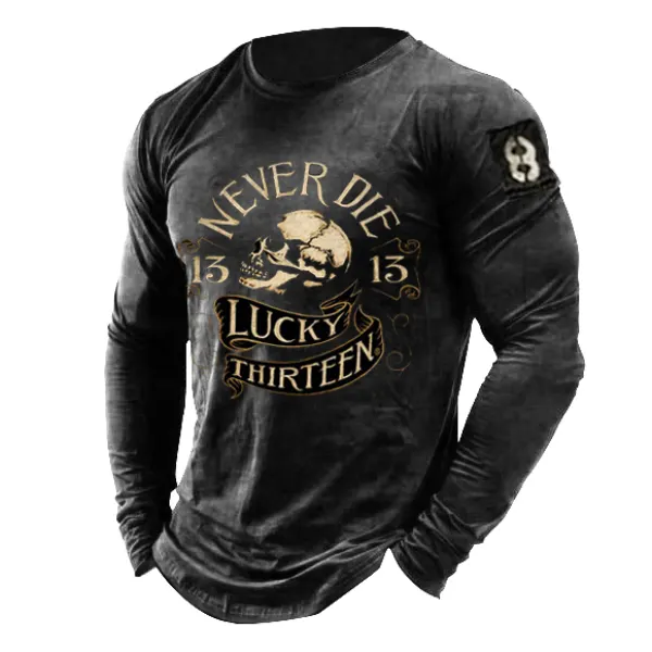Mens Lucky Thirteen Retro T-Shirts - Styletaken.chimpone.com 