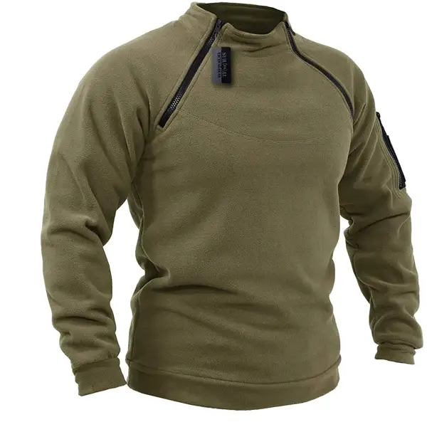 Mens Outdoor Warm And Breathable Tactical Fleece Sweatshirt