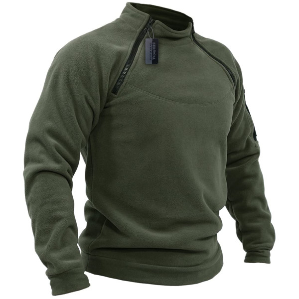 Mens Outdoor Warm And Breathable Tactical Fleece Sweatshirt