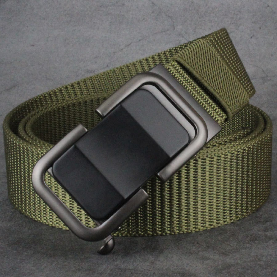 

Men's Automatic Buckle Toothless Nylon Canvas Belt