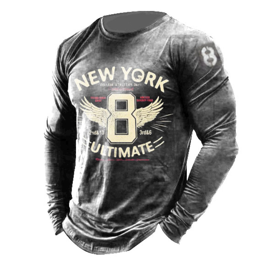 

Mens New York Ultimate College Football Stock Vector Retro T-Shirts